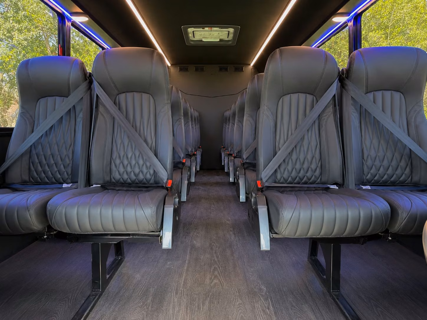 18 passenger minibus interior
